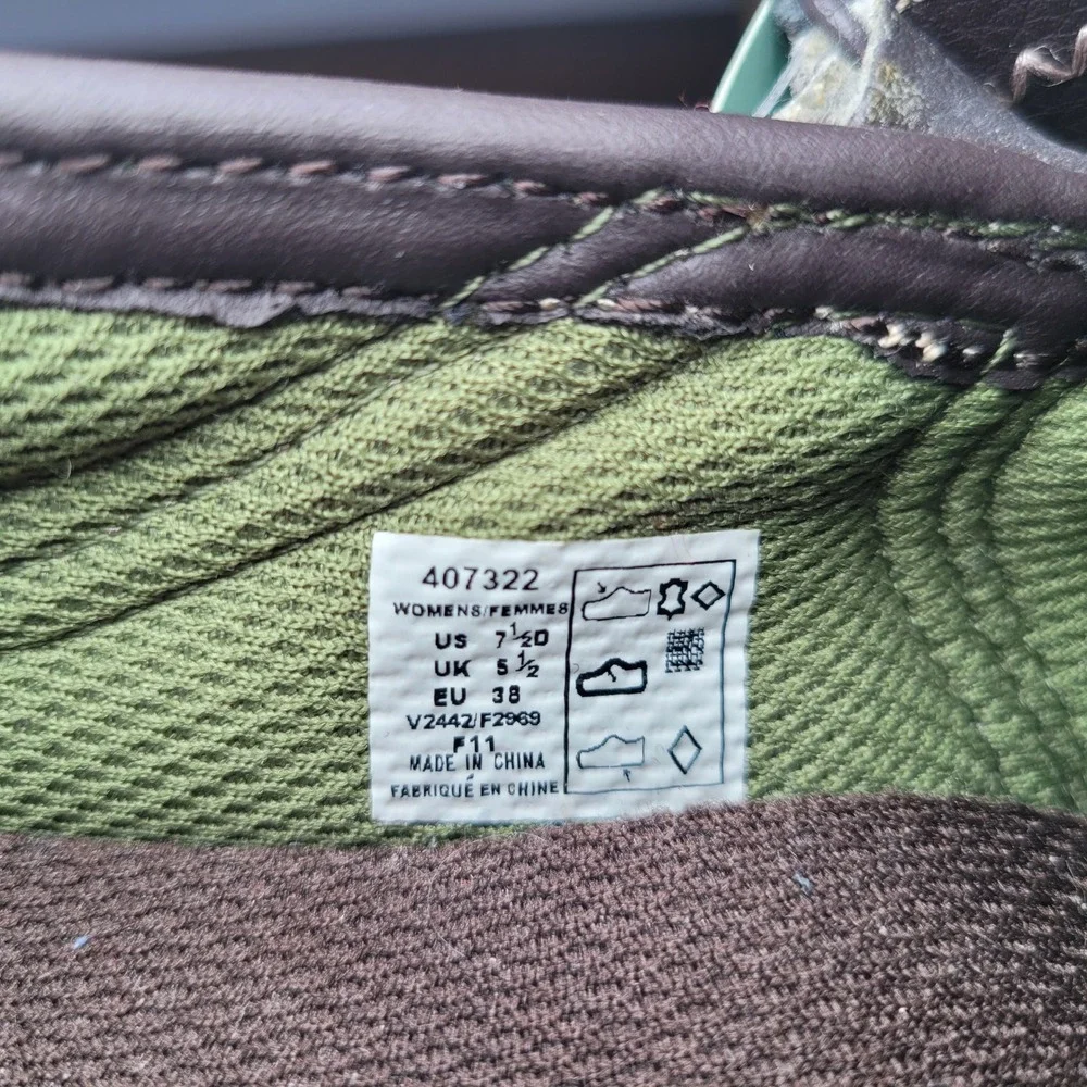 Lands End Mary‎ Jane Green Suede Womens 7.5 Strap 407322